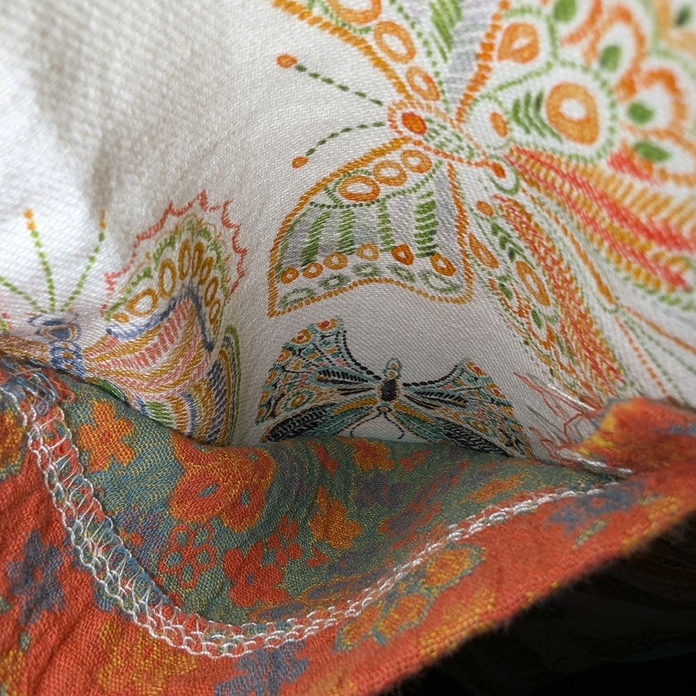 POL Large Butterfly Print Overalls with Pockets - Picture 9 of 16